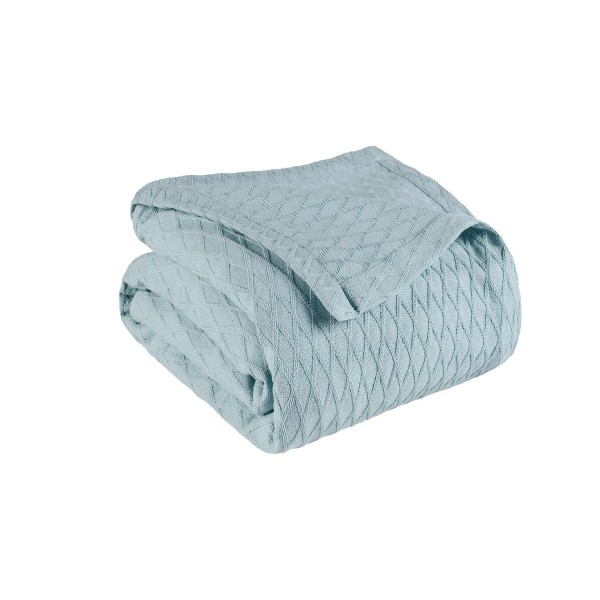 Diamond Pattern All Season Woven Cotton Blanket, King