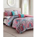 Reversible 4-Pc. Twin XL Quilt Set