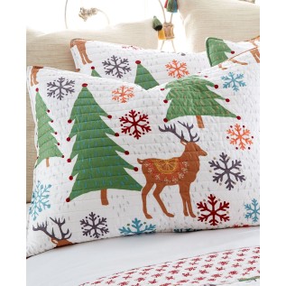 Tinsel Festive Forest Reversible 3-Pc. Quilt Set, Full/Queen