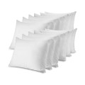 Home 100% Cotton Breathable Pillow Protector with Zipper – White (12 Pack)