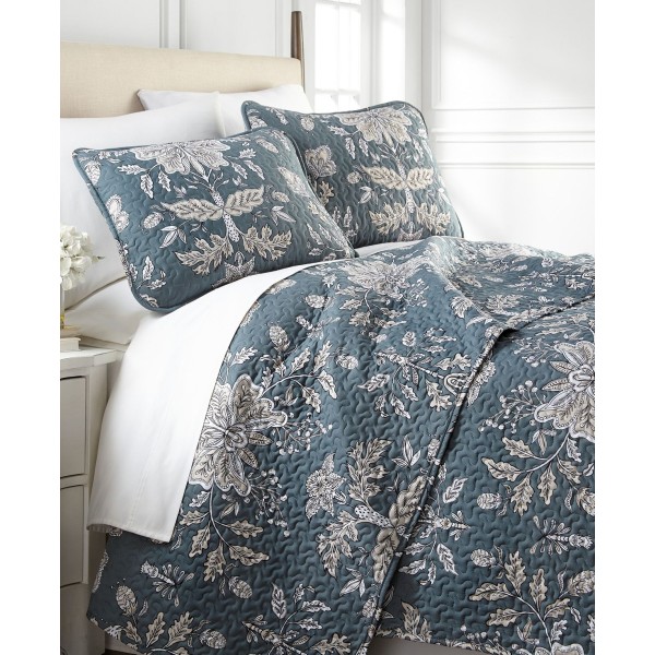 Vintage-Look Garden Quilt and Sham 3 Piece Set Collection