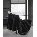 Lapin Black Fur Reversible Throw, 60