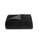 Lapin Black Fur Reversible Throw, 60