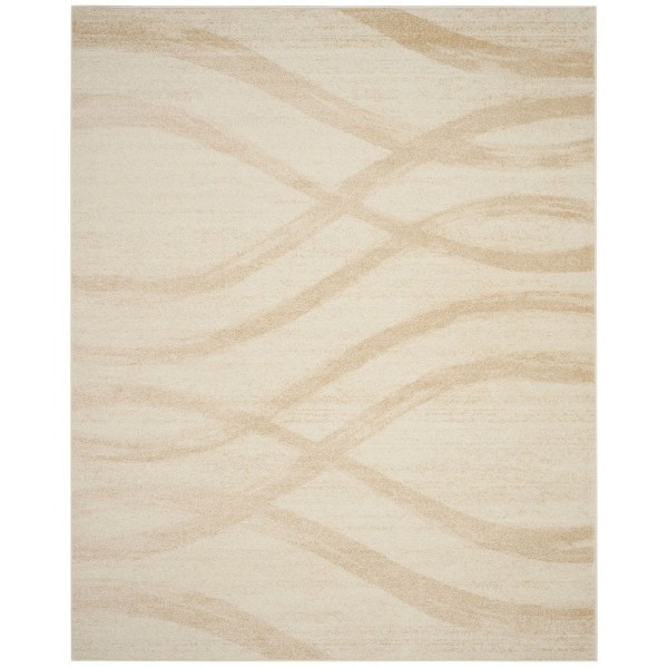 Cream and Champagne 8' x 10' Area Rug