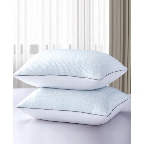 Flipable Summer/Winter White Goose Feather 2-Pack Pillow, Jumbo