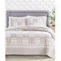 Neutral Stripe Patchwork Quilt, Twin