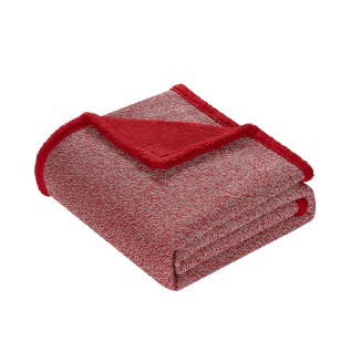 Heathered Knit Fleece Reverse Throw, 50