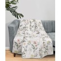 Watercolor Floral Quilted Throw, 50