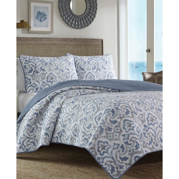 Smoke Reversible 2-Piece Twin Quilt Set