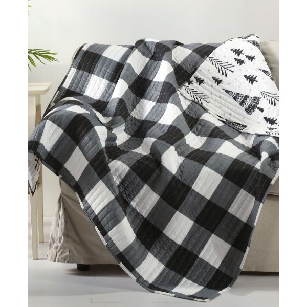 Star Reversible Quilted Throw, 50