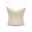 Ivory & Taupe 20x20 Down Cotton Weave Pillow