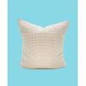 Ivory & Taupe 20x20 Down Cotton Weave Pillow