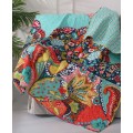 Floral Reversible Quilted Throw, 50