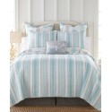 Coral Stripe Reversible 2-Pc. Quilt Set, Twin