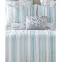 Coral Stripe Reversible 2-Pc. Quilt Set, Twin